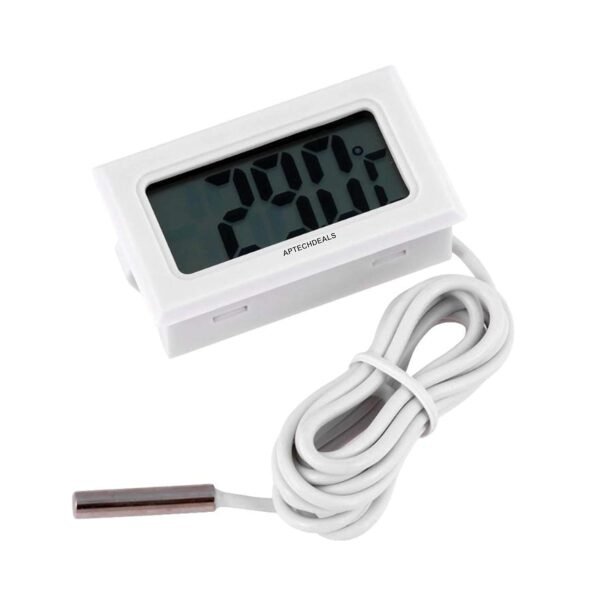 AptechDeals Mini LCD digital thermometer sensor wired for Room temperaure